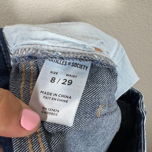 Articles of Society Womens 8/29 The Jones High Rise Slim Ankle Length Jeans Blue - Picture 8 of 9